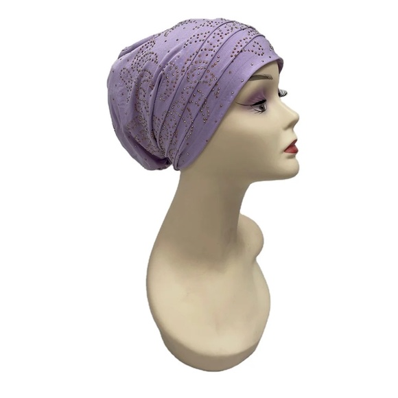 Surkat Glitzer Blumen Turban - Chemo Cap Für Damen Mit Haarausfall